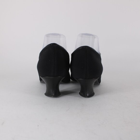 Thierry Rabotin Heels Remy Sz 38 Black Ankle Micro Fiber Leather 2" Heel - Picture 6 of 13